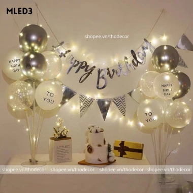 Set Trang Trí Sinh Nhật Cực Xinh Kèm Đèn LED - Giá Ưu Đãi 136.500 VND 5 Set Trang Trí Sinh Nhật Cực Xinh Kèm Đèn LED - Giá Ưu Đãi 136.500 VND 5