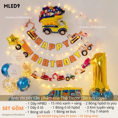 Set Trang Trí Sinh Nhật Cực Xinh Kèm Đèn LED - Giá Ưu Đãi 136.500 VND 18 Set Trang Trí Sinh Nhật Cực Xinh Kèm Đèn LED - Giá Ưu Đãi 136.500 VND 18