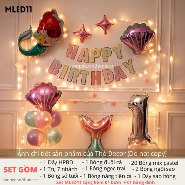 Set Trang Trí Sinh Nhật Cực Xinh Kèm Đèn LED - Giá Ưu Đãi 136.500 VND 20 Set Trang Trí Sinh Nhật Cực Xinh Kèm Đèn LED - Giá Ưu Đãi 136.500 VND 20