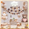 Set trang trí sinh nhật gấu nâu bé - Birthday, bóng gấu, bánh, đồ trang trí 128k 2