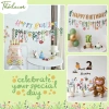 Set trang trí sinh nhật hoa lá hoạt hình vintage phong cách Hàn Quốc đơn giản - THODECOR giá 59.500 VND