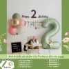 Set trang trí sinh nhật hoa lá hoạt hình vintage phong cách Hàn Quốc đơn giản - THODECOR giá 59.500 VND 13