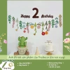 Set trang trí sinh nhật hoa lá hoạt hình vintage phong cách Hàn Quốc đơn giản - THODECOR giá 59.500 VND 17
