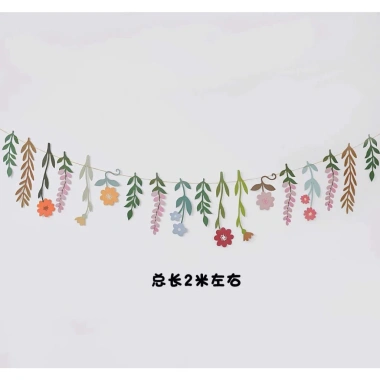 Set trang trí sinh nhật hoa lá hoạt hình vintage phong cách Hàn Quốc đơn giản - THODECOR giá 59.500 VND 20