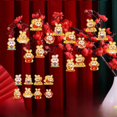 Set Trang Trí Tết 18 Hình Treo Cây Đào và Cây Mai - Giá chỉ 25.000đ