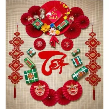 Set Trang Trí Tết 2.026 - Bộ Decor Mành Treo, Keo Nến, Móc Treo - Giá ưu đãi 174.000đ