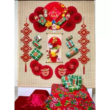 Set Trang Trí Tết 2.026 - Bộ Decor Mành Treo, Keo Nến, Móc Treo - Giá ưu đãi 174.000đ