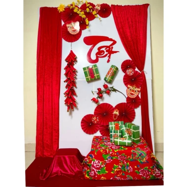 Set Trang Trí Tết 2.026 - Bộ Decor Mành Treo, Keo Nến, Móc Treo - Giá ưu đãi 174.000đ