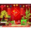 Set Trang Trí Tết 2.026 Phông Nền và Tranh Vải Bính Ngọ Giá Ưu Đãi 159.000 VND 10