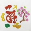 Set trang trí Tết chữ xốp kim tuyến, dây xu đào rời hồng, phụ kiện bánh chưng, lồng đèn, én, thỏi vàng – giá 18.450₫ 5