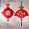 Sét Trang Trí Treo Tường Đón Tết 2.025 - Mẹt Trang Trí, Quạt Giấy Dán Tường Mẫu Mới Giá 24.999đ 6