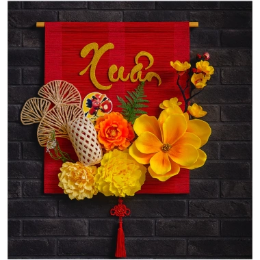 Set Tranh Treo Tường Phát Tài Hoa Mai Vàng – Trang Trí Tết May Mắn, Giá 79.000đ 7
