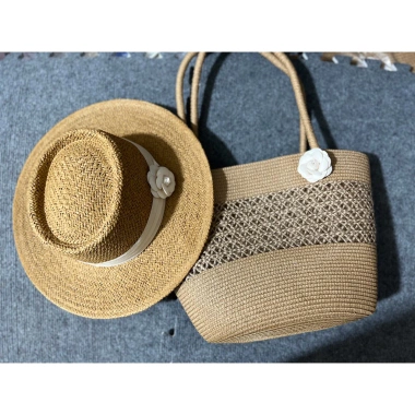 Sét túi mũ cói đi biển đi chơi sang chảnh - Giá sỉ 109.000, nhẹ, thời trang