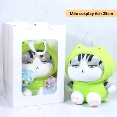 Set túi quà tặng gấu bông đèn LED Valentine 14/2 - 8/3 Noel sinh nhật, giá 87k