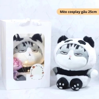 Set túi quà tặng gấu bông đèn LED Valentine 14/2 - 8/3 Noel sinh nhật, giá 87k