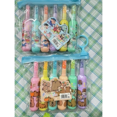 SET túi rút 6c bút nhớ dòng cute và highlight, bút dạ quang mini nhiều màu, chỉ 25.000 VND 5