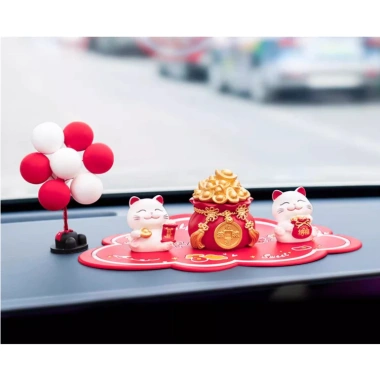 Set tượng mèo Thần Tài may mắn - Trang trí tài lộc ô tô, bàn làm việc, giảm giá 66.000₫