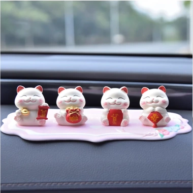 Set tượng mèo Thần Tài may mắn - Trang trí tài lộc ô tô, bàn làm việc, giảm giá 66.000₫ 5 Set tượng mèo Thần Tài may mắn - Trang trí tài lộc ô tô, bàn làm việc, giảm giá 66.000₫ 5