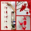 Set Vải Dạ Đón Xuân Tết 2.026 - Quạt Giấy + Phụ Kiện Treo Trần Trang Trí Tiệc Cưới, Noel, Tết Nguyên Đán 2