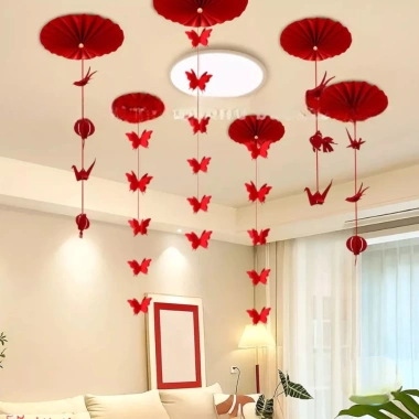 Set Vải Dạ Đón Xuân Tết 2.026 - Quạt Giấy + Phụ Kiện Treo Trần Trang Trí Tiệc Cưới, Noel, Tết Nguyên Đán 4 Set Vải Dạ Đón Xuân Tết 2.026 - Quạt Giấy + Phụ Kiện Treo Trần Trang Trí Tiệc Cưới, Noel, Tết Nguyên Đán 4