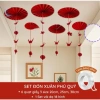 Set Vải Dạ Đón Xuân Tết 2.026 - Quạt Giấy + Phụ Kiện Treo Trần Trang Trí Tiệc Cưới, Noel, Tết Nguyên Đán 8