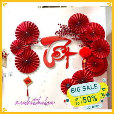 Set Vật Liệu Làm Quạt Phông Nền Trang Trí Độc Đáo Ngày Tết - Giá 102.112₫