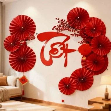 Set Vật Liệu Làm Quạt Phông Nền Trang Trí Độc Đáo Ngày Tết - Giá 102.112₫