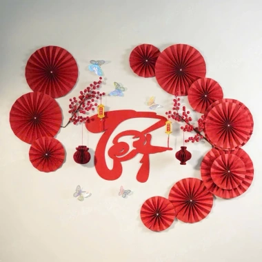 Set Vật Liệu Làm Quạt Phông Nền Trang Trí Độc Đáo Ngày Tết - Giá 102.112₫