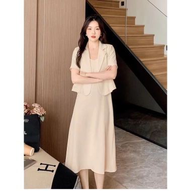 Set Váy 2 Dây Dáng Suông và Áo Blazer Ngắn Tay Thanh Lịch - Giá chỉ 289.000đ 6