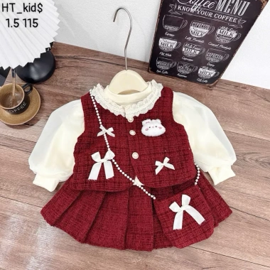 Sét váy áo 3 chi tiết chất dạ siêu đẹp, tặng túi, mặc Tết cho bé - chỉ 249.000đ 8 Sét váy áo 3 chi tiết chất dạ siêu đẹp, tặng túi, mặc Tết cho bé - chỉ 249.000đ 8