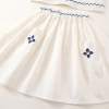 Set Váy Bé Gái Áo Hai Dây Cổ Vuông Thêu Hoa + Chân Váy Xòe Cotton – Giá 215.000₫ 4