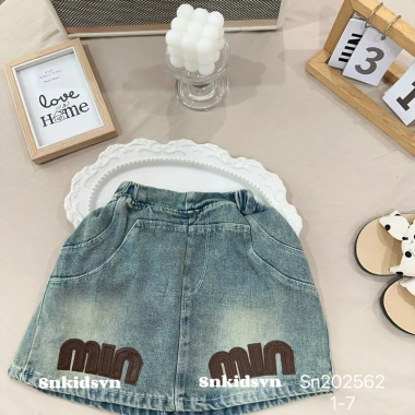 Set váy bé gái áo zip nâu, chân váy jean, phù hợp 10-23kg, đẹp đi học, giảm còn 160.000₫ 6