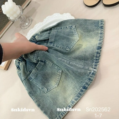 Set váy bé gái áo zip nâu, chân váy jean, phù hợp 10-23kg, đẹp đi học, giảm còn 160.000₫ 7