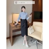Set Váy Công Sở LaRosa Áo Sơ Mi Nơ Xanh và Chân Váy Bút Chì Thắt Nơ Dáng S885 Giá 415k 2