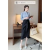 Set Váy Công Sở LaRosa Áo Sơ Mi Nơ Xanh và Chân Váy Bút Chì Thắt Nơ Dáng S885 Giá 415k 5