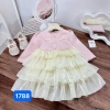 Sét váy dạ bé gái cao cấp, đầm tết sang chảnh phối voan tầng, giá chỉ 199.000₫ 7