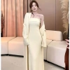 Set váy len cup ngực và áo choàng thu đông thời trang - Giá ưu đãi 414.000₫ - Sẵn hàng 3