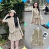 Set Váy Len Dạ Phối Gile Nữ Cao Cấp – Thiết Kế Tiểu Thư Sang Trọng, Thanh Lịch, Chuẩn Hàn Quốc, Thu Đông 2.025, Giá 250k