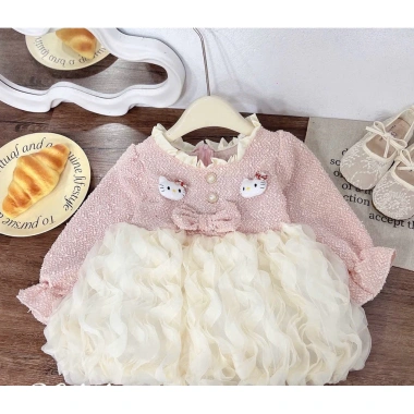 Set váy len gạo cute cho bé mùa thu đông Dâu Dâu Kids - Giá chỉ 205.000₫ 6