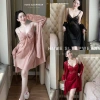 Set Váy Ngủ Cao Cấp Xíu Sleepwear - Áo Choàng Lụa Ren Dây Buộc, Giá 495.000