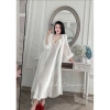 Set Váy Ngủ Hai Dây + Áo Choàng Lụa Tay Lông Xẻ Ngực Dài Sang Chảnh - 545k 2