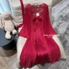 Set Váy Ngủ Lụa Lyly QCL1 và Áo Choàng Ren Thêu Nổi Dài – Tiểu Thư Sang Trọng Giá 645k 9
