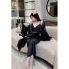 Set Váy Ngủ Lụa và Áo Choàng Voan Ren Viền Eo Lỗ Cổ Sang Chảnh QC Cao Cấp - Hube Sleepwear 4