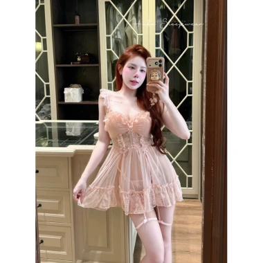 Set Váy Ngủ và Áo Choàng Bèo Ren Cao Cấp - Nhún Ngực, Dây Nơ Nhí, Xẻ Xuyên Thấu - Hube Sleepwear Giá Ưu Đãi 445k 6 Set Váy Ngủ và Áo Choàng Bèo Ren Cao Cấp - Nhún Ngực, Dây Nơ Nhí, Xẻ Xuyên Thấu - Hube Sleepwear Giá Ưu Đãi 445k 6