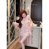 Set Váy Ngủ và Áo Choàng Bèo Ren Cao Cấp - Nhún Ngực, Dây Nơ Nhí, Xẻ Xuyên Thấu - Hube Sleepwear Giá Ưu Đãi 445k 8