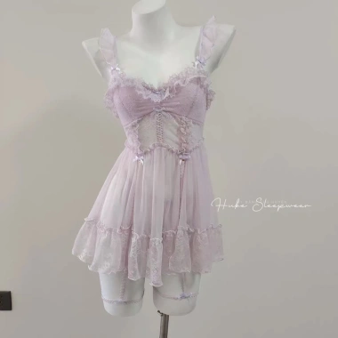 Set Váy Ngủ và Áo Choàng Bèo Ren Cao Cấp - Nhún Ngực, Dây Nơ Nhí, Xẻ Xuyên Thấu - Hube Sleepwear Giá Ưu Đãi 445k 9 Set Váy Ngủ và Áo Choàng Bèo Ren Cao Cấp - Nhún Ngực, Dây Nơ Nhí, Xẻ Xuyên Thấu - Hube Sleepwear Giá Ưu Đãi 445k 9