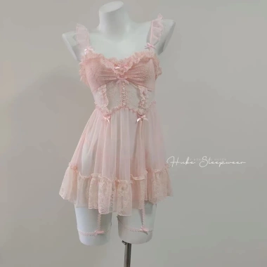 Set Váy Ngủ và Áo Choàng Bèo Ren Cao Cấp - Nhún Ngực, Dây Nơ Nhí, Xẻ Xuyên Thấu - Hube Sleepwear Giá Ưu Đãi 445k 11 Set Váy Ngủ và Áo Choàng Bèo Ren Cao Cấp - Nhún Ngực, Dây Nơ Nhí, Xẻ Xuyên Thấu - Hube Sleepwear Giá Ưu Đãi 445k 11