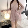 Set Váy Ngủ và Áo Choàng Lụa Tơ Hai Lớp Mocmien Loại 1 Cao Cấp - Xíu Sleepwear 495k 5
