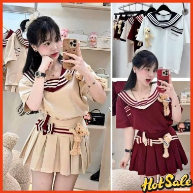 Sét váy thủy thủ siêu Kute chất Umi cho nữ siêu hot - Giá chỉ 139.032₫, tặng 2 gấu