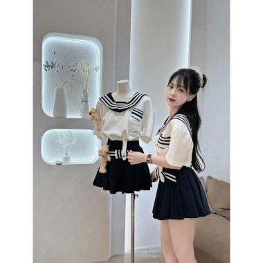 Sét váy thủy thủ siêu Kute chất Umi cho nữ siêu hot - Giá chỉ 139.032₫, tặng 2 gấu